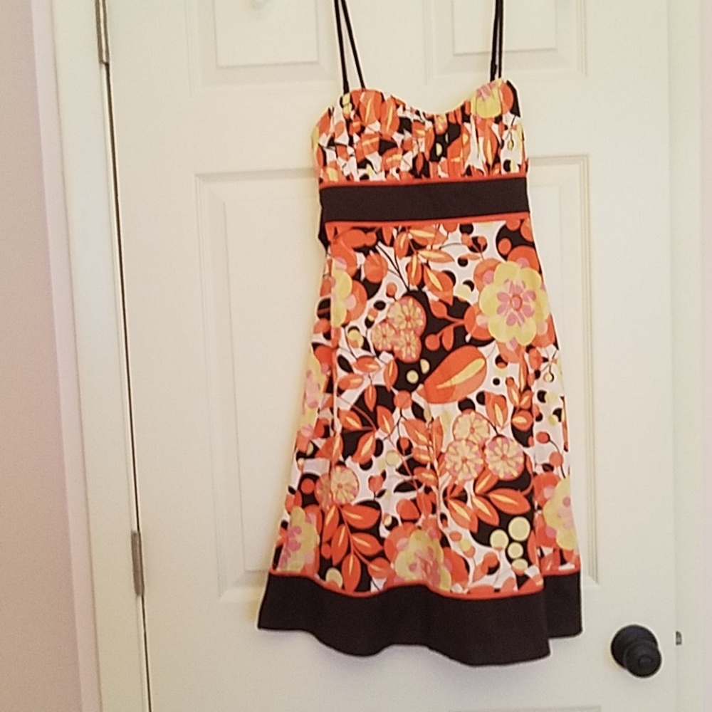 NWT Orange and brown dress. Size 7